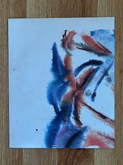ALICE GUZMAN ORIGINAL WATERCOLOR PAINTING 9″ X 7.5″ NEW MEXICO ARTIST 1980’S