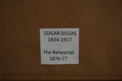 VTG FRAMED SMALL ART GALLERY EDGAR DEGAS COLOR PRINT THE REHEARSAL ON STAGE 1874