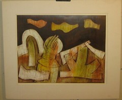 BLAIR LENT Modernist ABSTRACT Natural Forms PAINTING- Children book illustrator