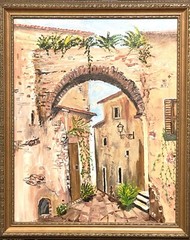 VTG C 1970’s Original Oil On Canvas French Street Scene Cityscape Signed/Framed!