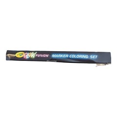 CRAYOLA GLOW FUSION – COLOR IN THE DARK – 5 MARKERS – 5 COLORING PAGES