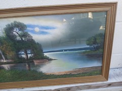 Original Andrew Gunderson Pastel Landscape Signed Framed Under Glass Mages