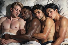 Original gay LGBTQ art giclee painting „The Colors of Love“ signed/numbered