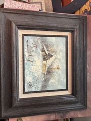 Wood Colby ( 11914 ) pastel painting antique Original.