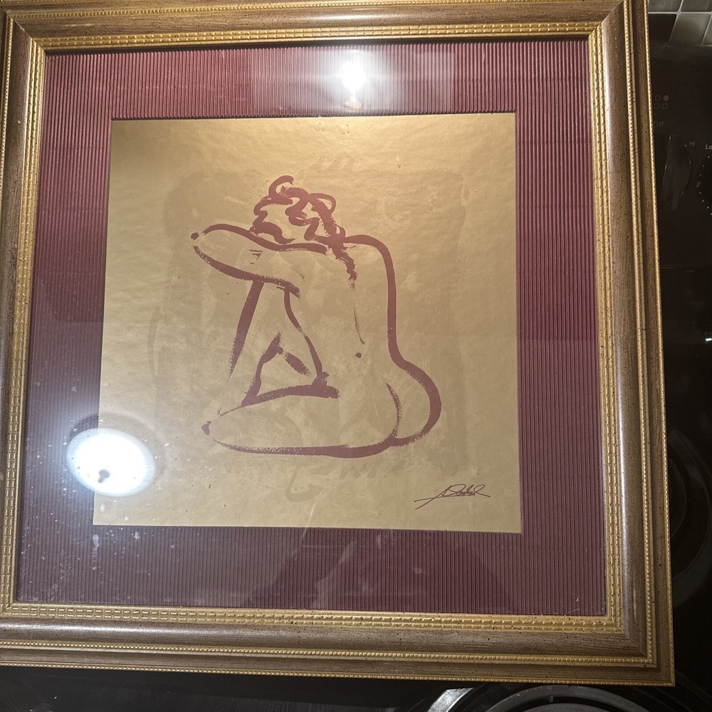 Alcestis Painting Print by A.Gockel Signed,Double Matted,Framed