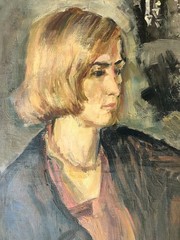 Mogens Vantore (1895-1977): PORTRAIT OF A WOMAN, original oil painting
