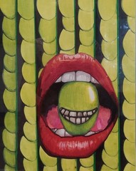 art 176 original painting 28×21 cm paper colored pencils MT abstraction modern