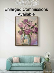 11×14 Canvas Abstract Original Home Signed Unframed Floral Interior Design