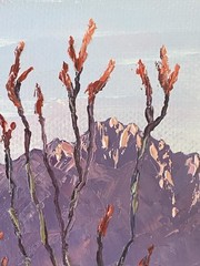 Martha Hurst Vintage California AZ Plein Air Desert Sunset Landscape Painting