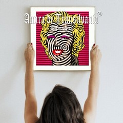 Contemporary Wall Art Pop Painting Marilyn Monroe Image Famous Celebrity Artist