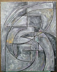 OBSCURE CURVES new 16×20 canvas art original Modern oil painting signed Crowell