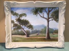 David Richardson Croydon Golf Course Circa 1950s Framed Oil Painting