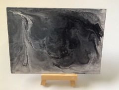 Original Art For Sale By Artist Canvas AcrylicAbstract Painting Black White Gray