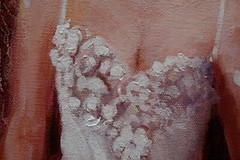 YARY DLUHOS Woman Female Figure Romance Portrait Original Art Oil Painting