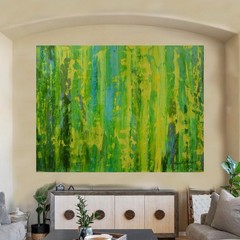 Mark Little Original Giant Canvas Painting 84”X62” (7 Foot) Abstract Modern XL