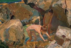 Joaquin Sorolla (Handmade) Signed Oil Painting on Canvas 16×24 in Luminism ..