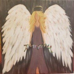 Angel art Peace abstract wings painting Soulful Memorial Laura Fiorillo