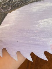 William Fritzsch Jr (1939-2018) Acrylic On Saw Blade Eagle Flying Mountain River