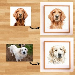 Custom Pet Portrait From Picture Custom Dog Portrait Custom Pet Portrait Pet