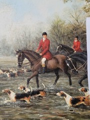 Glynn Williams Beautifull Masterpiece Dogs Horses people British Painting