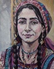 Original oil paimting 11″x14″ Beautiful Woman portrait, Impressionism, Realism