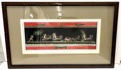 Original Vintage Art Dei Vetti Pompeii Cherub Signed & Framed 14“ x 23.75“