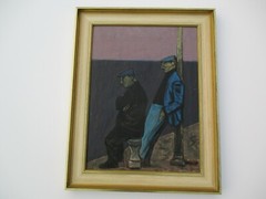 Mid Century Painting Portrait Urban Wpa Style American Regionalism Modernism Oil