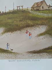 ART – Coastal – Duane Armstrong signed lithograph BOAT BUILDERS PLACE