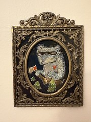 DC Ice 2015 Raccoon Heart Bandit Original Scratchboard Framed Art Whimsical MPLS