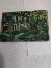 ​Original Karen Dupré Acrylic Painting – Vintage 1980s Miniature – Signed…