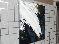 Original Acrylic Pour Painting „White OverFlow“ – Unique Wall Art for Home Decor