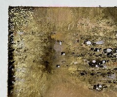 Mixed Media Mini Painting Ink Metallic Powders and Dyes Kathryn Vaughn Hong Kong