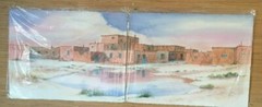 Original Southwest Watercolor by Rita Joyce „Acoma Catch Basin“, Large Diptich