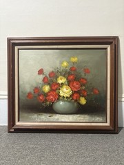Francoise Oil On Canvas Still Life Painting