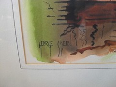 GEORGE SPERL WATERCOLOR PAINTING INDIANA GLOUCESTER BOAT