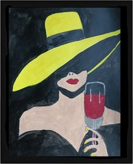 Expressionism/Abstract 11×14 Ladies Nite Signed Colorful Hand Made Art Painting