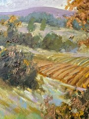 EVA SZORC „Fall Harvest“ Landscape Painting Original Oil On Canvas