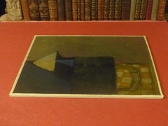 PAUL JEANNIN PEINTURE HUILE SUR CARTON / NATURE MORTE Abstraction Ca 1975