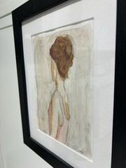 Water Color Woman Painting Original By Robert Thompson Framed