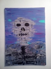 Midnight Creeper 5×7″ Canvas Board Painting Minecraft Pop Art by Leland Butler