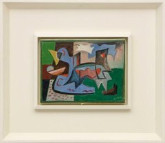 Werner Drewes (1899 – 1985) Abstract Oil on canvas w/ 2 – Authentication