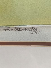 Augusto Argandona Original Watercolor House Portrait 1997