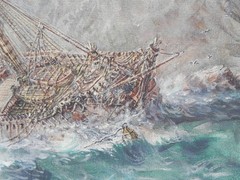 Marine art clipper ship 1973 painting James William Blanch 1905-c.1990s