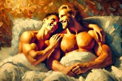 Original LGBTQ art giclée painting „My Romance 1“ artist signed & numbered
