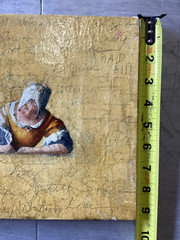 Original Painting 9” x 9” By Judy Sowa “Milkmaid X” Jan Vermeer Series