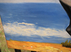 HORSE RUNNING ALONG OCEAN Original Art ACRYLIC PAINTING/CANVAS Signed 36″ x 24″