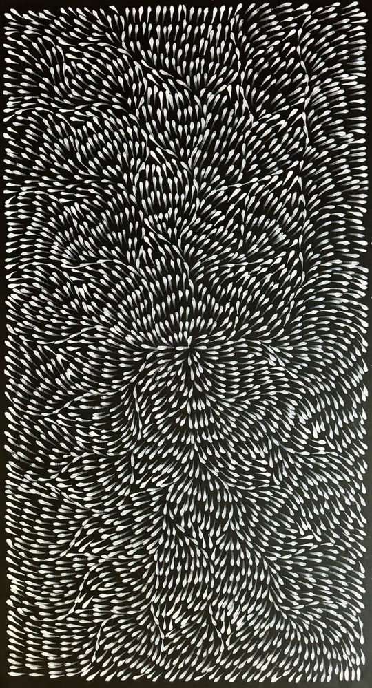 Roseanne Morton Petyar, Authentic Aboriginal Art.Size,100cm x 50cm Medicine Leaf