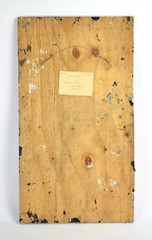 Vintage Mid-Century Modern Abstract Oil Painting Impasto on Plywood