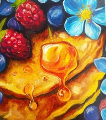 art 125 original painting 29×26 cm FD oil on canvas still life pankaces realizm