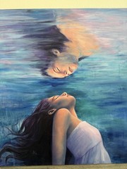 Oil On Canvas Looking back By Caitlin Singleton 2012 40’x40’ Art Signed Rare